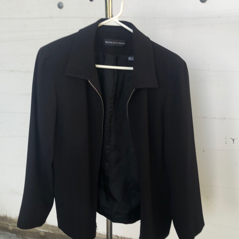 Black Blazer Zip Up